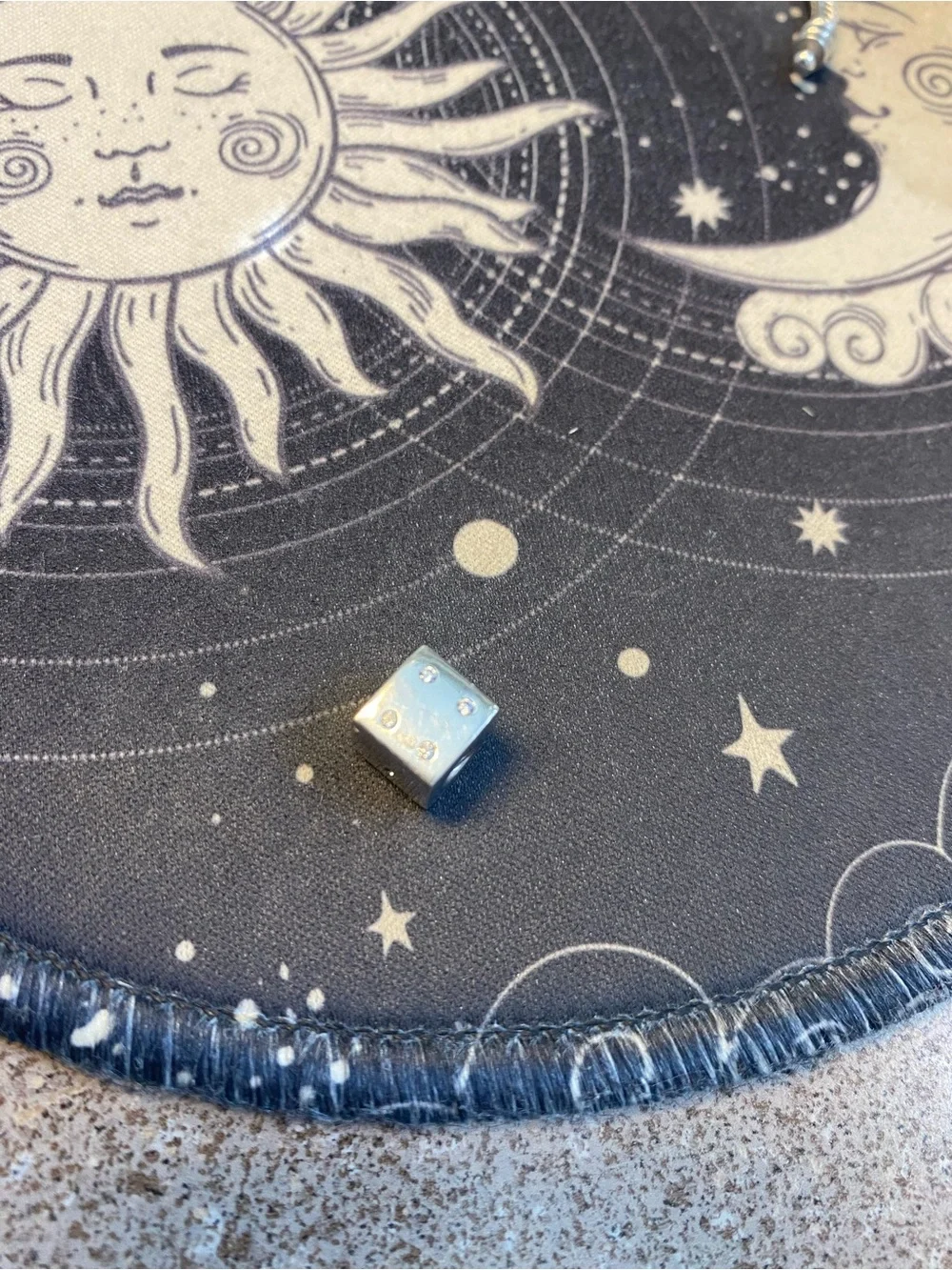 Sterling Silver Pandora Dice Charm Bead